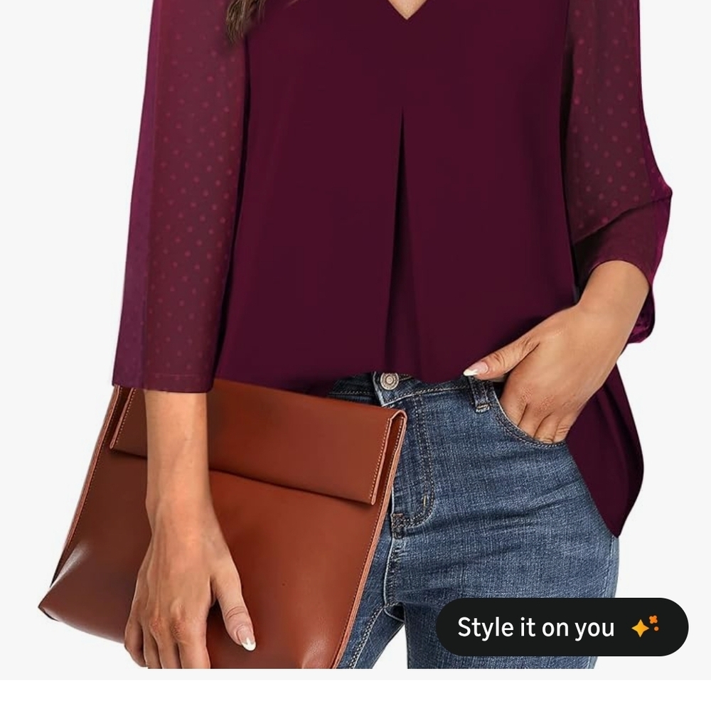 Elegant Burgundy Women's Top